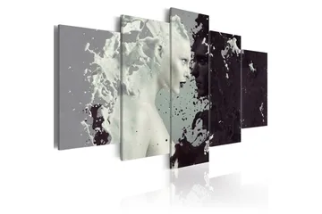 Billede Black Or White? 5 Pieces 100x50 - Artgeist sp. z o. o. - Boligtilbehør - Billeder & kunst - Billeder på lærred