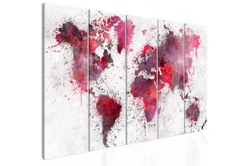 Billede Bloody Map 5 Parts Narrow 225x90 - Artgeist sp. z o. o. - Boligtilbehør - Billeder & kunst - Billeder på lærred