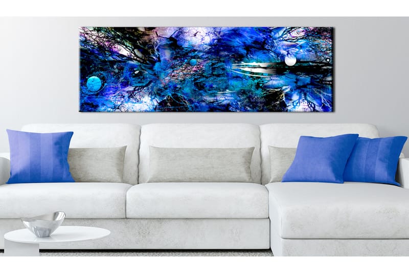 Billede Blue Artistic Chaos 135x45 - Artgeist sp. z o. o. - Boligtilbehør - Billeder & kunst - Billeder på lærred