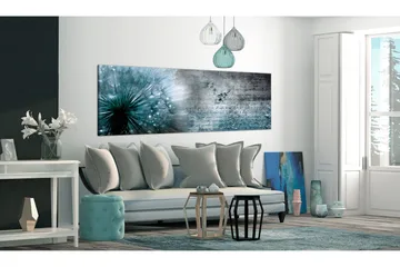Billede Blue Dandelion 135x45 - Artgeist sp. z o. o. - Boligtilbehør - Billeder & kunst - Billeder på lærred