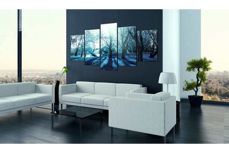 Billede Blue Glade 200x100 - Artgeist sp. z o. o. - Boligtilbehør - Billeder & kunst - Billeder på lærred