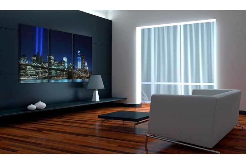 Billede Blue Lights In New York 60x40 - Artgeist sp. z o. o. - Boligtilbehør - Billeder & kunst - Billeder på lærred