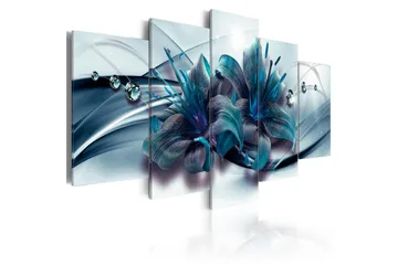 Billede Blue Lily 100x50 - Artgeist sp. z o. o. - Boligtilbehør - Billeder & kunst - Billeder på lærred
