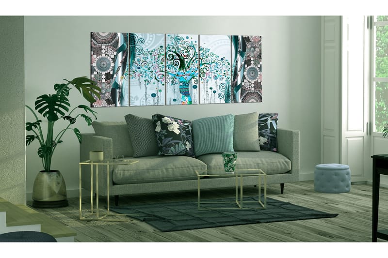 Billede Blue Tree 200x80 - Artgeist sp. z o. o. - Boligtilbehør - Billeder & kunst - Billeder på lærred