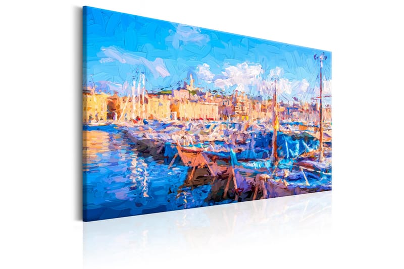 Billede Blue Port 60x40 - Artgeist sp. z o. o. - Boligtilbehør - Billeder & kunst - Billeder på lærred