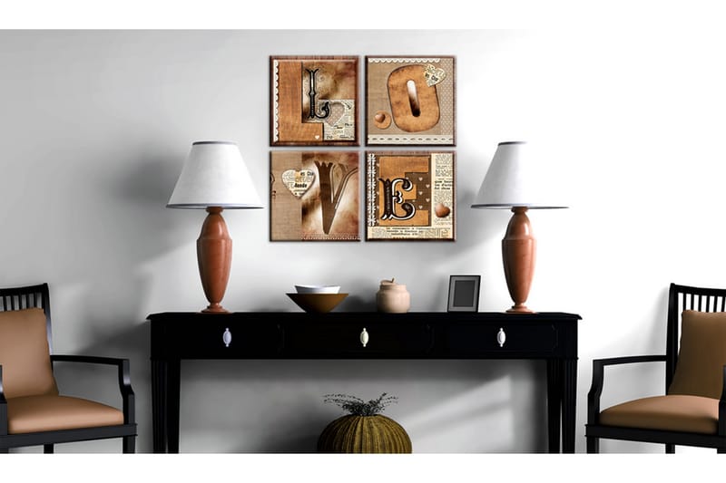 Billede Boken På Kærlighed 80x80 - Artgeist sp. z o. o. - Boligtilbehør - Billeder & kunst - Billeder på lærred