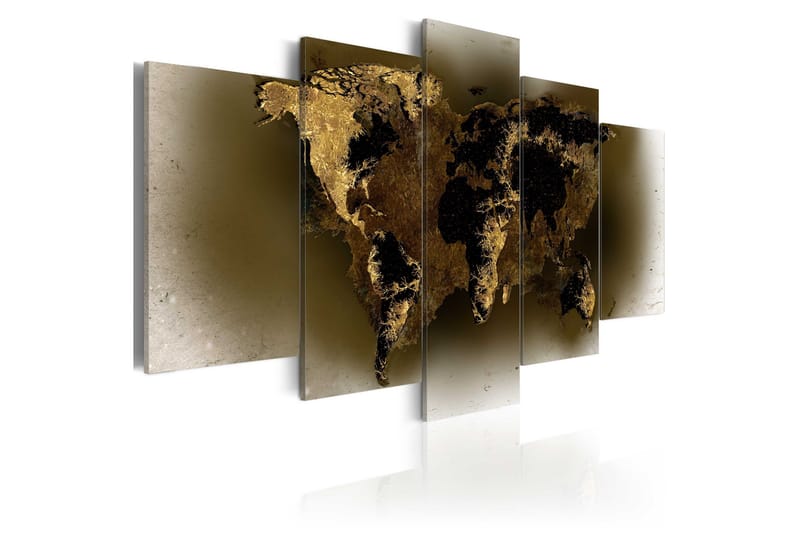 Billede Brass Continents 100x50 - Artgeist sp. z o. o. - Boligtilbehør - Billeder & kunst - Billeder på lærred