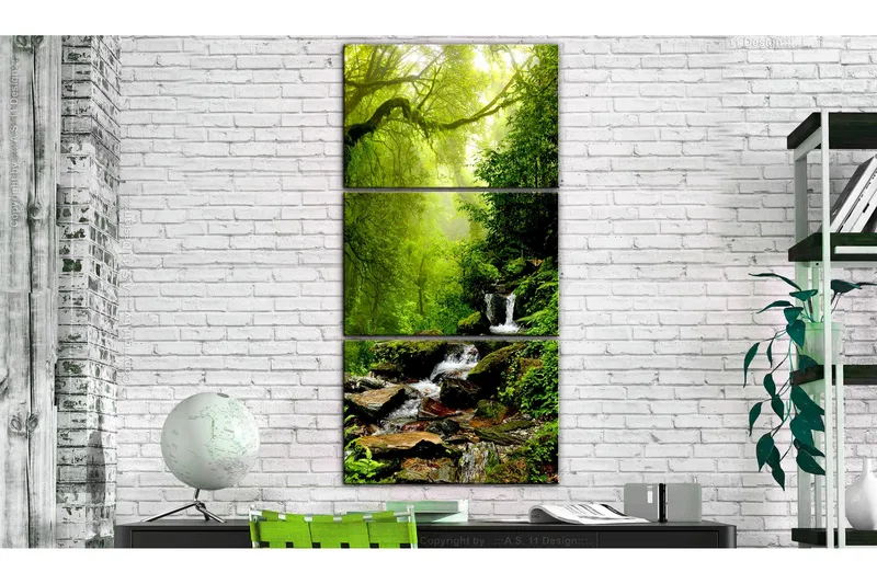 Billede Brook Among Trees 60x120 - Artgeist sp. z o. o. - Boligtilbehør - Billeder & kunst - Billeder på lærred