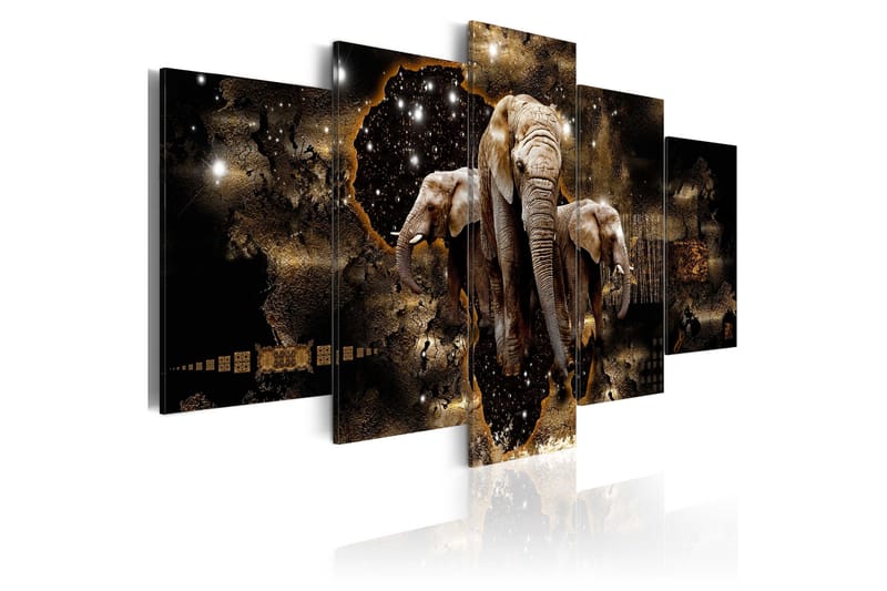 Billede Brown Elephants 100x50, Artgeist sp. z o. o.