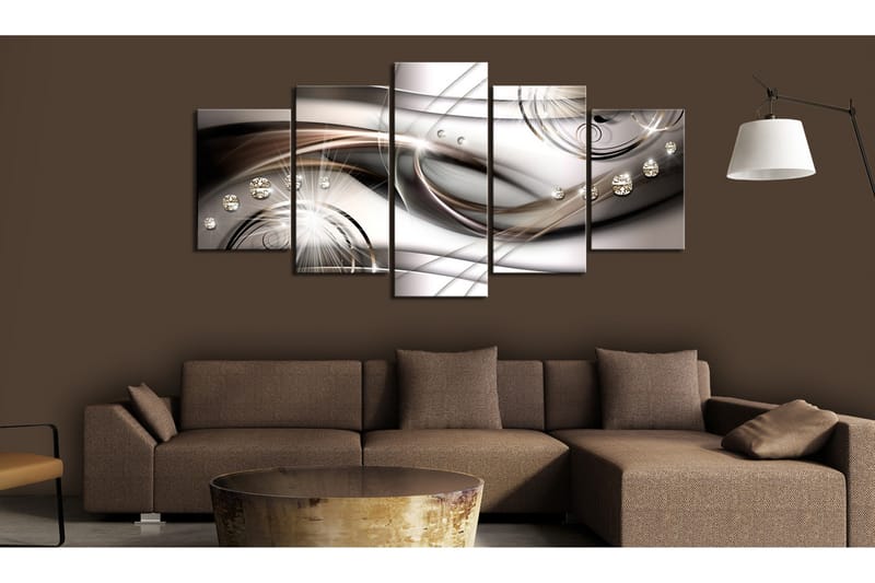 Billede Brown Glitter 100x50 - Artgeist sp. z o. o. - Boligtilbehør - Billeder & kunst - Billeder på lærred