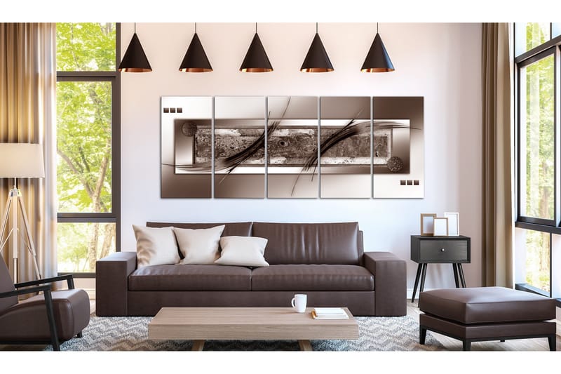 Billede Brown Gradient 200x80 - Artgeist sp. z o. o. - Boligtilbehør - Billeder & kunst - Billeder på lærred