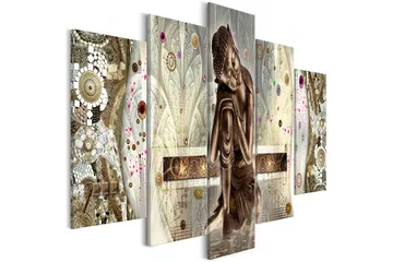 Billede Buddha's Dream 5 Parts Wide 100x50 - Artgeist sp. z o. o. - Boligtilbehør - Billeder & kunst - Billeder på lærred