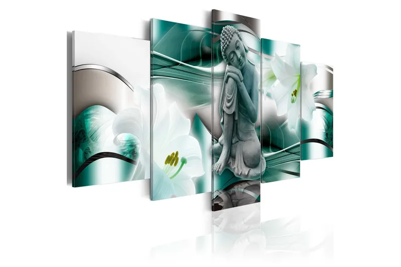 Billede Buddha And Lilies 100x50, Artgeist sp. z o. o.