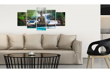 Billede Buddha And Waterfall 100x50 - Artgeist sp. z o. o. - Boligtilbehør - Billeder & kunst - Billeder på lærred