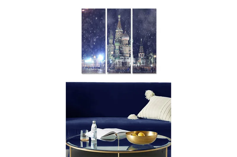 Billede Building 3 stk Flerfarvet, 22x05 cm