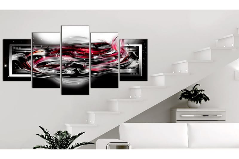 Billede Carmine Ribbon 200x100 - Artgeist sp. z o. o. - Boligtilbehør - Billeder & kunst - Billeder på lærred