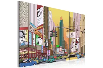 Billede Cartoon City 120x80 - Artgeist sp. z o. o. - Boligtilbehør - Billeder & kunst - Billeder på lærred