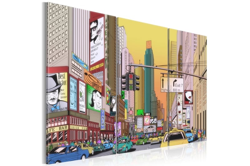 Billede Cartoon City 120x80, Artgeist sp. z o. o.