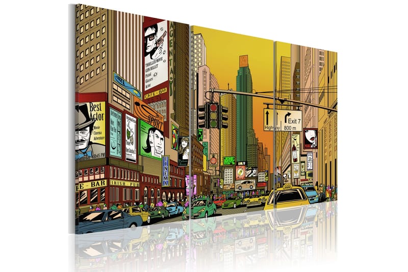 Billede Cartoon Nyc 60x40, Artgeist sp. z o. o.