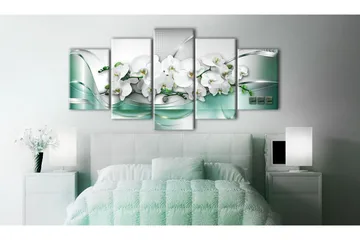 Billede Celadon Ribbon 100x50 - Artgeist sp. z o. o. - Boligtilbehør - Billeder & kunst - Billeder på lærred