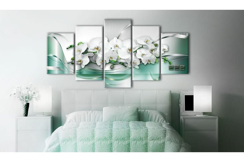 Billede Celadon Ribbon 200x100 - Artgeist sp. z o. o. - Boligtilbehør - Billeder & kunst - Billeder på lærred
