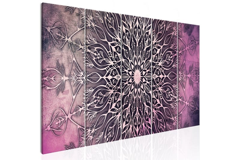 Billede Center 5 Parts Narrow Pink 225x90, Artgeist sp. z o. o.