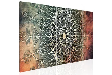 Billede Center 5 Parts Narrow Green 225x90 - Artgeist sp. z o. o. - Boligtilbehør - Billeder & kunst - Billeder på lærred