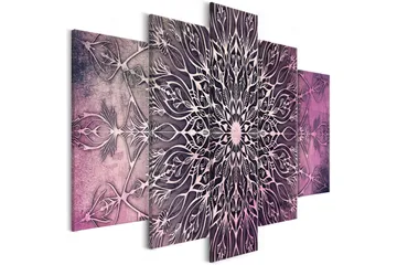 Billede Center 5 Parts Wide Pink 200x100 - Artgeist sp. z o. o. - Boligtilbehør - Billeder & kunst - Billeder på lærred