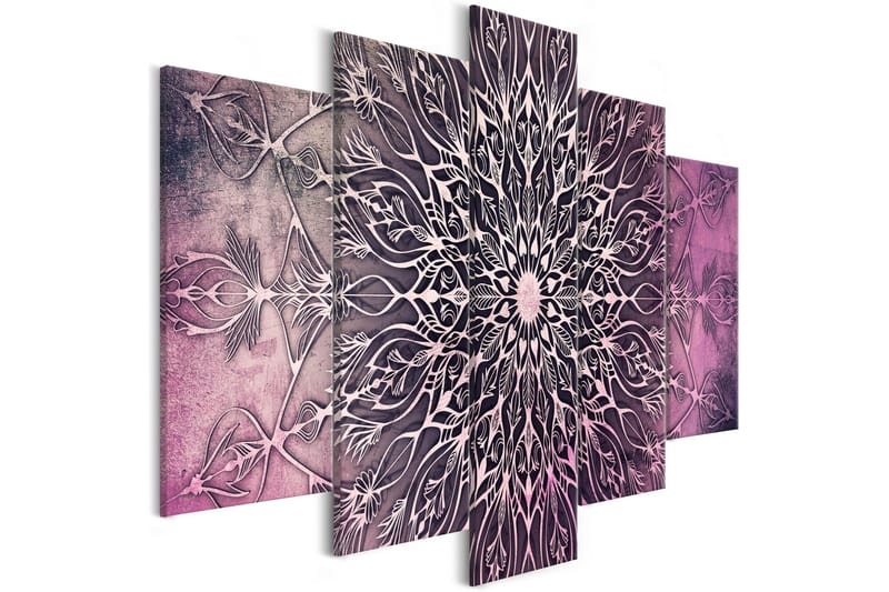 Billede Center 5 Parts Wide Pink 100x50, Artgeist sp. z o. o.