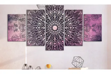 Billede Center 5 Parts Wide Pink 200x100 - Artgeist sp. z o. o. - Boligtilbehør - Billeder & kunst - Billeder på lærred