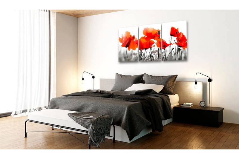 Billede Charming Poppies 120x60 - Artgeist sp. z o. o. - Boligtilbehør - Billeder & kunst - Billeder på lærred