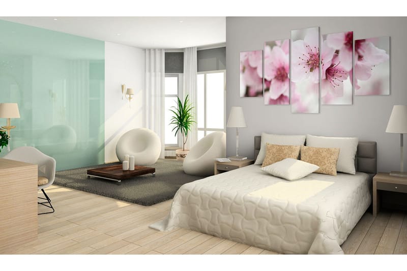 Billede Cherry- Gentleness And Beauty 200x100 - Artgeist sp. z o. o. - Boligtilbehør - Billeder & kunst - Billeder på lærred