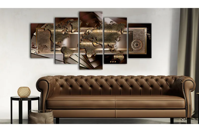 Billede Chestnut Map 200x100 - Artgeist sp. z o. o. - Boligtilbehør - Billeder & kunst - Billeder på lærred