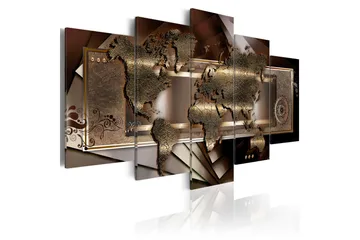 Billede Chestnut Map 200x100 - Artgeist sp. z o. o. - Boligtilbehør - Billeder & kunst - Billeder på lærred
