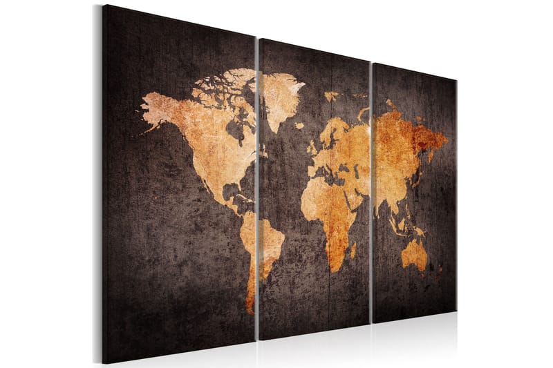 Billede Chestnut World Map 90x60, Artgeist sp. z o. o.
