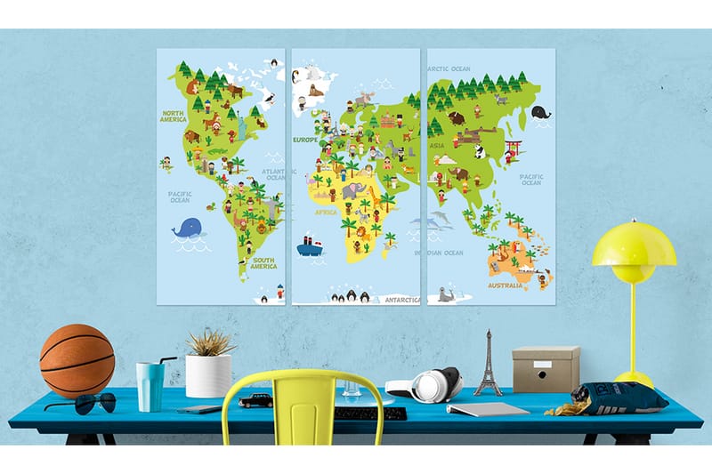 Billede Children's World 120x80 - Artgeist sp. z o. o. - Boligtilbehør - Billeder & kunst - Billeder på lærred