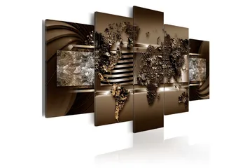 Billede Chocolate Map 100x50 - Artgeist sp. z o. o. - Boligtilbehør - Billeder & kunst - Billeder på lærred