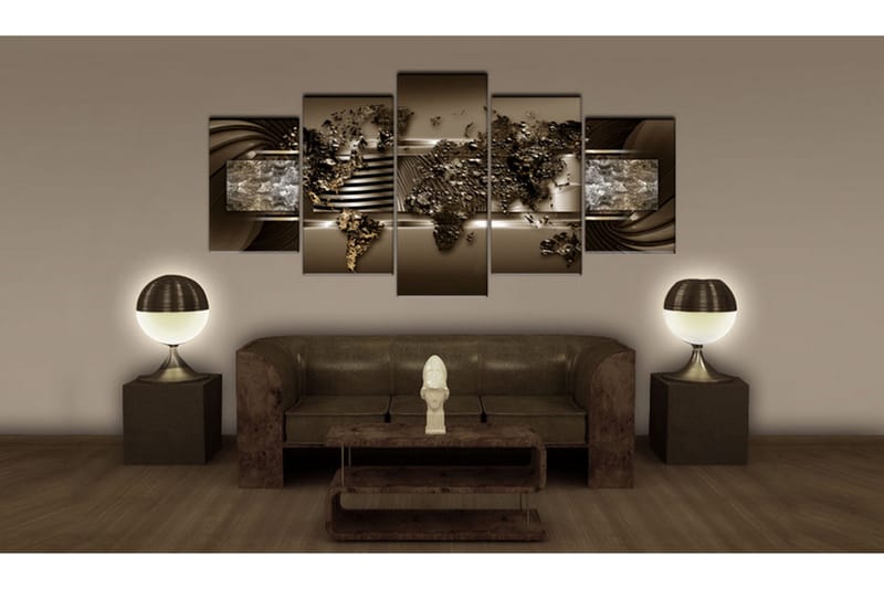 Billede Chocolate Map 100x50 - Artgeist sp. z o. o. - Boligtilbehør - Billeder & kunst - Billeder på lærred