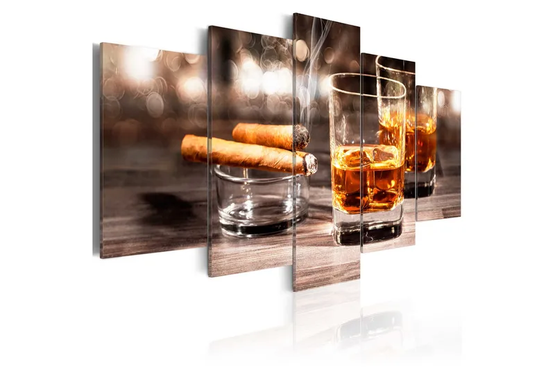 Billede Cigar And Whiskey 100x50, Artgeist sp. z o. o.