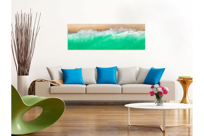 Billede Coast (1 del) Smal grøn 120x40, Artgeist sp. z o. o.