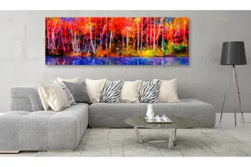 Billede Colorful Autumn Trees 120x40 - Artgeist sp. z o. o. - Boligtilbehør - Billeder & kunst - Billeder på lærred