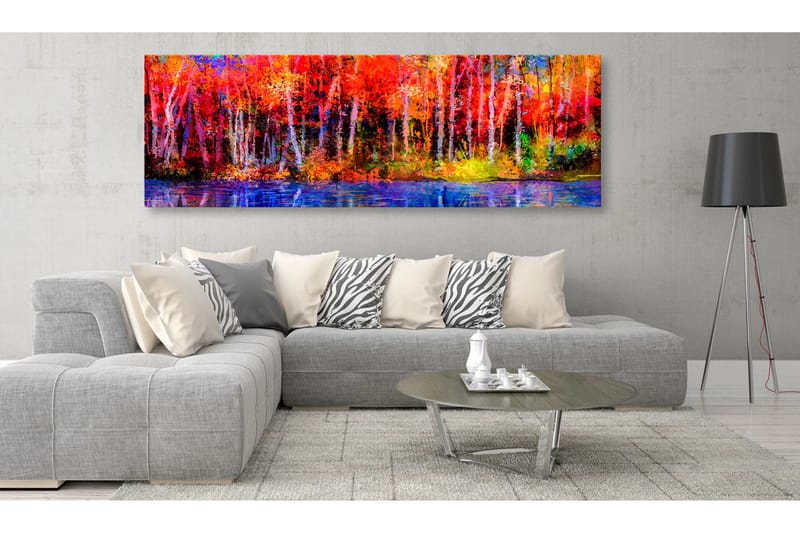 Billede Colorful Autumn Trees 120x40 - Artgeist sp. z o. o. - Boligtilbehør - Billeder & kunst - Billeder på lærred