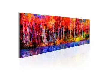 Billede Colorful Autumn Trees 135x45 - Artgeist sp. z o. o. - Boligtilbehør - Billeder & kunst - Billeder på lærred