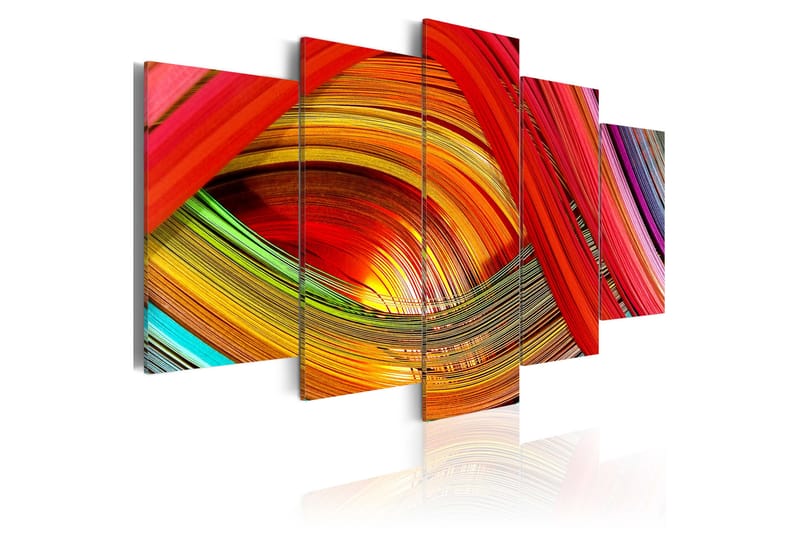 Billede Colorful Strips Abstraction 100x50 - Artgeist sp. z o. o. - Boligtilbehør - Billeder & kunst - Billeder på lærred