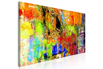 Billede Colourful Abstraction (1 del) Smal 135x45 - Artgeist sp. z o. o. - Boligtilbehør - Billeder & kunst - Billeder på lærred