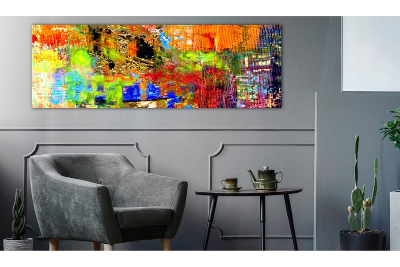 Billede Colourful Abstraction (1 del) Smal 135x45 - Artgeist sp. z o. o. - Billeder på lærred