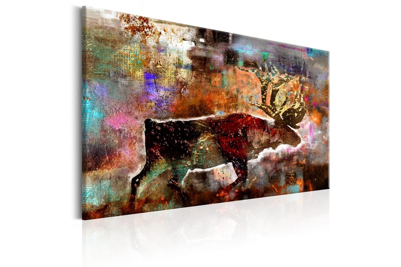 Billede Colourful Caribou 60x40 - Artgeist sp. z o. o. - Boligtilbehør - Billeder & kunst - Billeder på lærred