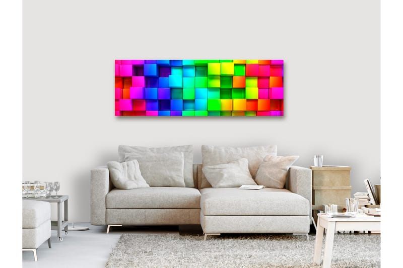 Billede Colourful Cubes (1 del) Smal 150x50, Artgeist sp. z o. o.