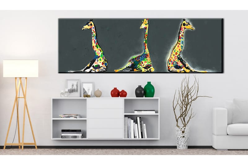Billede Colourful Giraffes 120x40, Artgeist sp. z o. o.