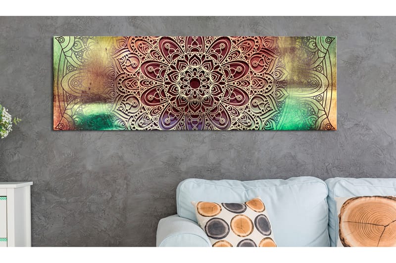 Billede Colourful Mandala 120x40 - Artgeist sp. z o. o. - Boligtilbehør - Billeder & kunst - Billeder på lærred